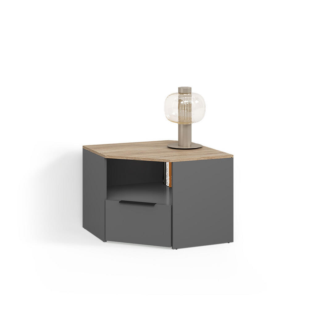 Livinity® NÍZKÁ DESKA Piave Anthracite/Sonoma 68 x 50 cm