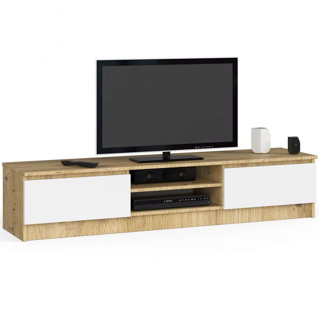 RAUMHIRSCH FURNITURE NÍZKÁ SKŘÍŇ dub Artisan, bílá 33/160/40