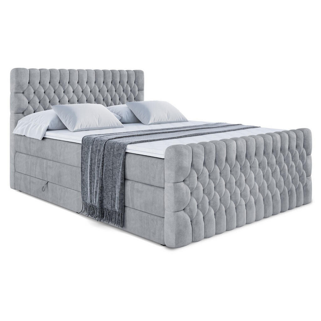 ALTDECOR POSTEL boxspring SERENE-Z KING – 140 x 200 – H3/H4 – šedá