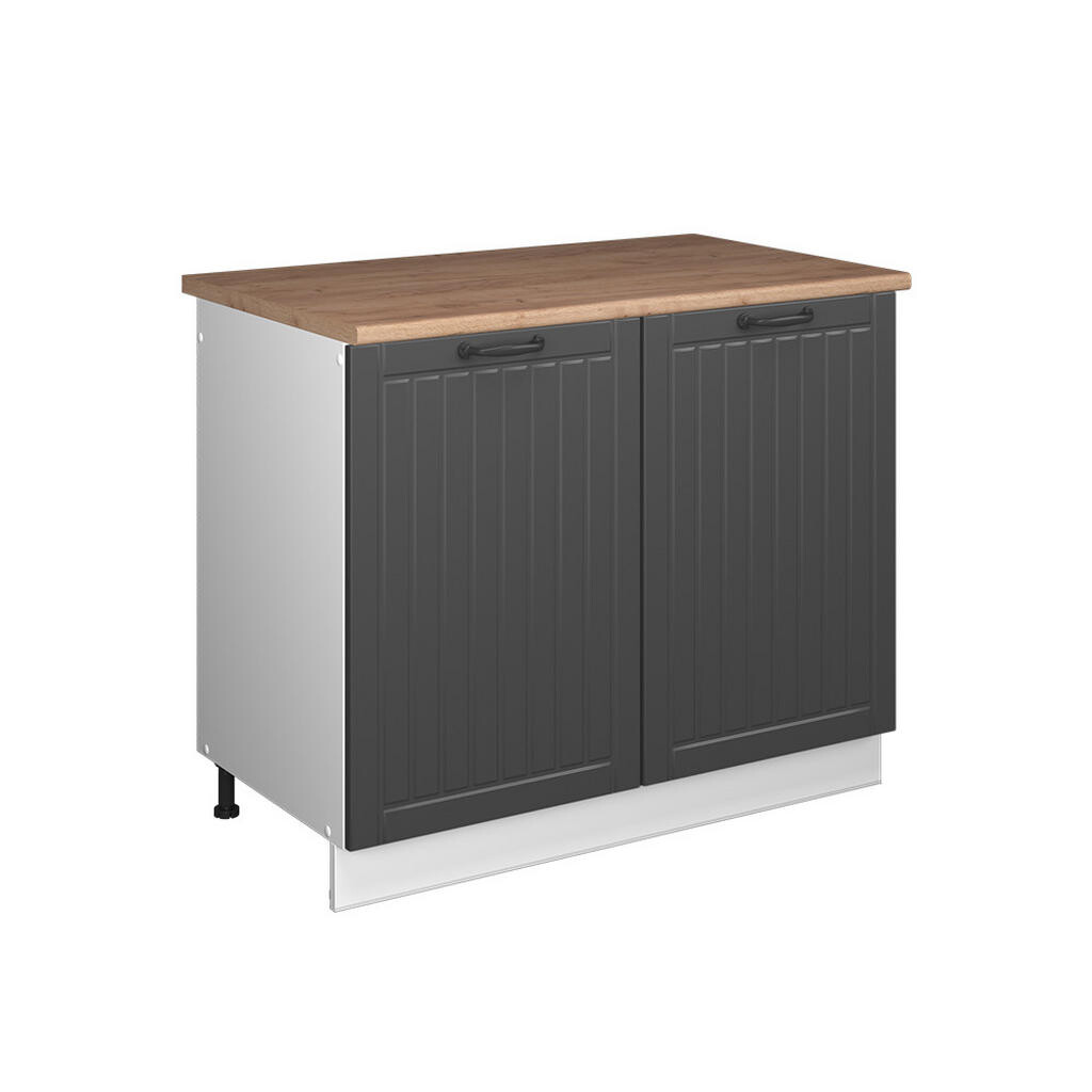 Vicco SKŘÍŇKA POD DŘEZ Fame-Line, Tmavě šedá/Bílá, 100 cm, PD Dub