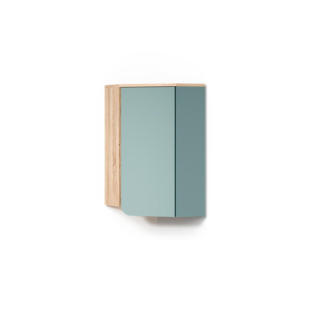 Livinity® KOUPELNOVÁ SKŘÍŇKA Marano Modrošedá 42.4 x 75 cm s dveřmi a otevřenými přihrádkami