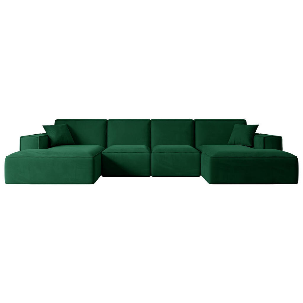 ALTDECOR SEDACÍ SOUPRAVA SIERRA-U – 349 x 169 x 80 cm, zelený velur