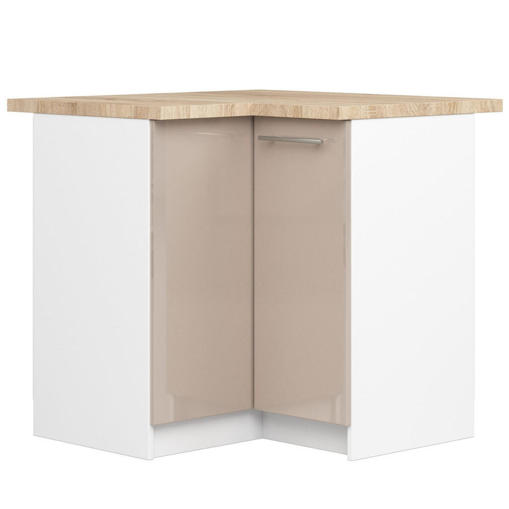 RAUMHIRSCH FURNITURE SPODNÍ SKŘÍŇ Bílá, Cappuccino lesk 85/90/46
