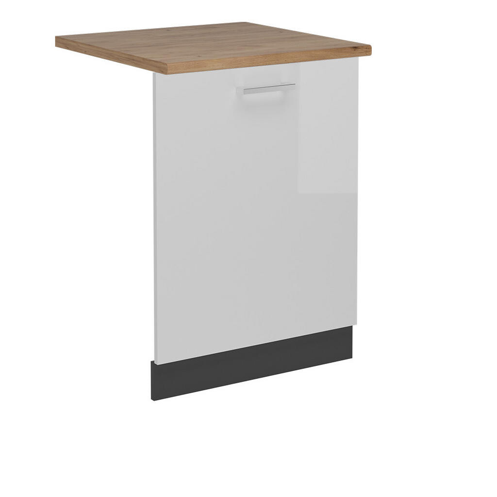 Vicco PŘEDNÍ PANEL R-Line Bílá vysoký lesk 60 cm , PD Dub