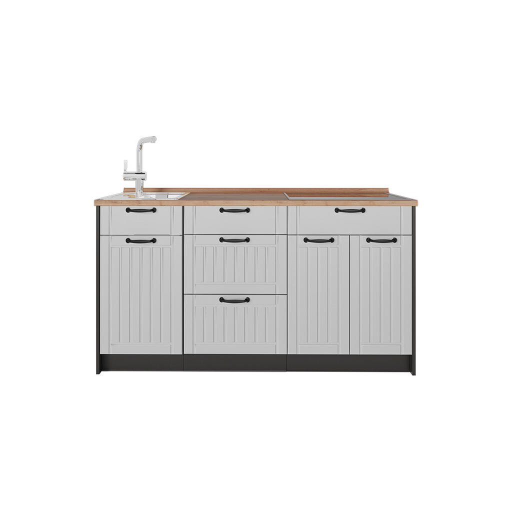 Vicco KUCHYŇSKÝ BLOK Fame-Line, Bílý venkovský dům, 150 cm, PD Dub