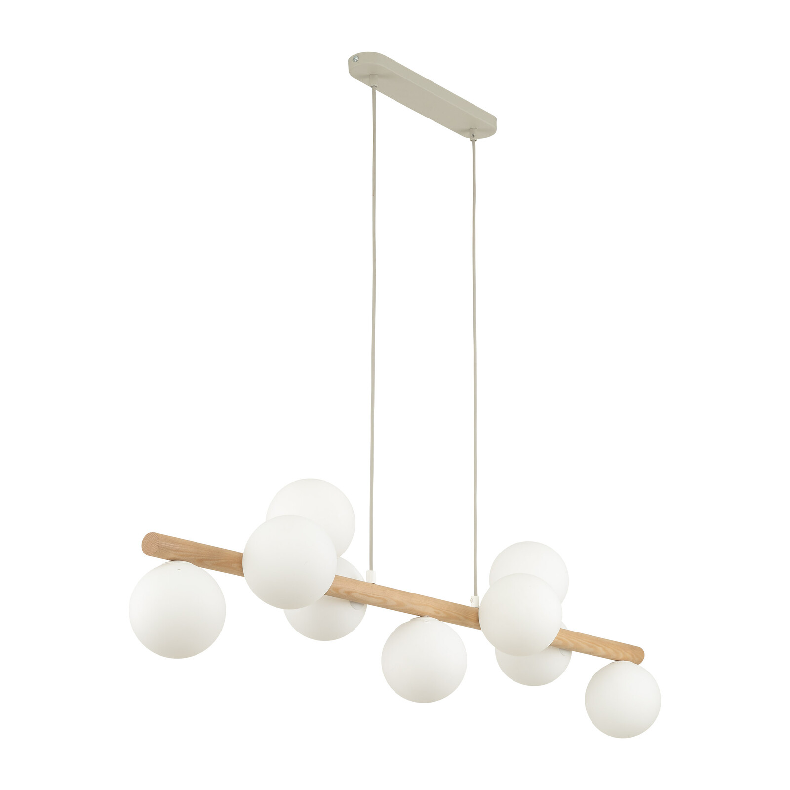 TK Lighting Závěsný lustr Estera Wood s dekorem dřeva pro žárovku 9x G9 TK5906