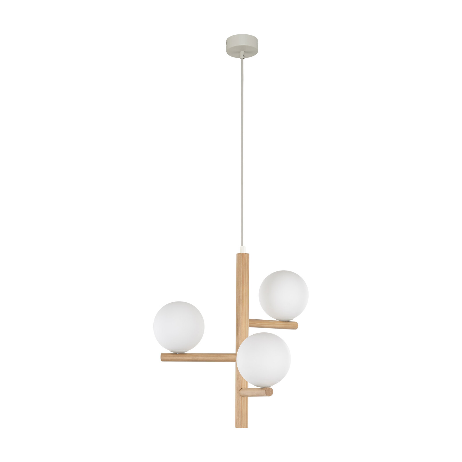 TK Lighting Závěsný lustr Estera Wood s dekorem dřeva pro žárovku 3x G9 TK6799