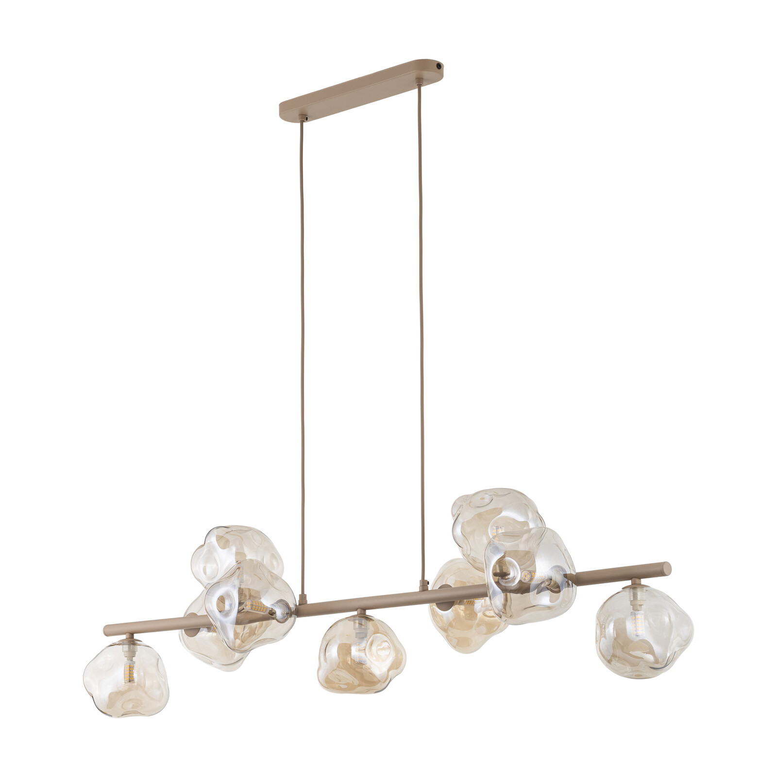 TK Lighting Béžový závěsný lustr Lava pro žárovku 9x G9 TK11110