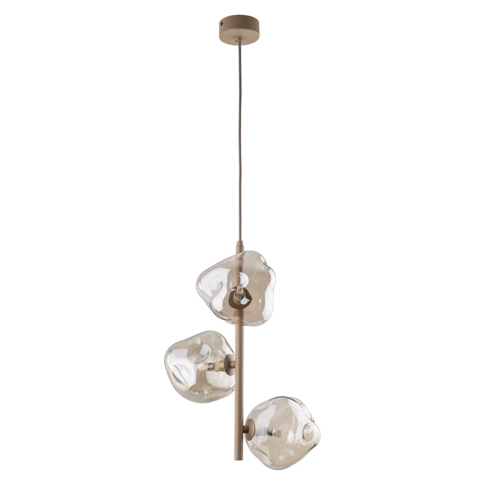 TK Lighting Béžový závěsný lustr Lava pro žárovku 3x G9 TK11107