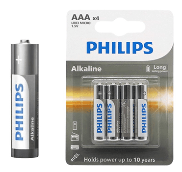 Philips Baterie Alkalická AAA LR03 blistr 4ks