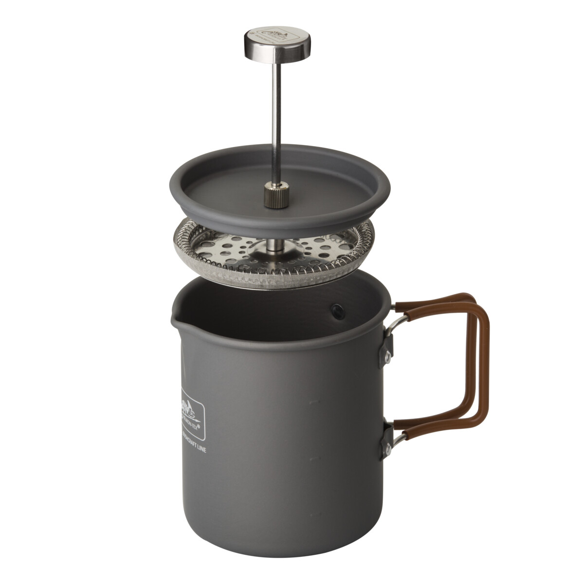 Hrnek Helikon Camp French Press Coffee Mug 600 ml - šedý