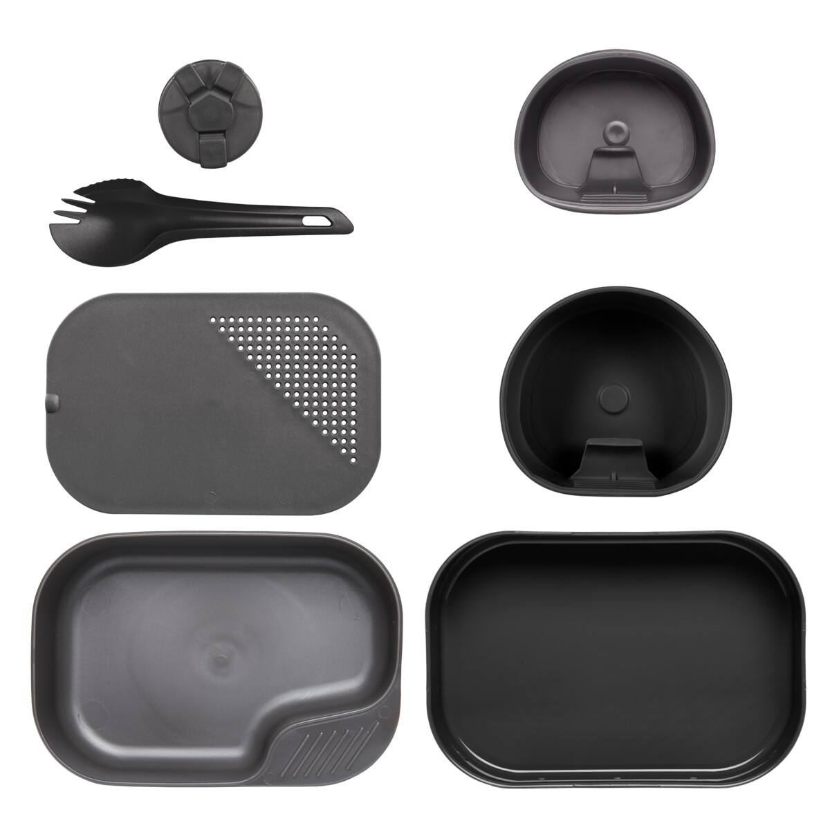 Set nádobí Wildo Camp-A-Box 7-dílů - tmavě šedý
