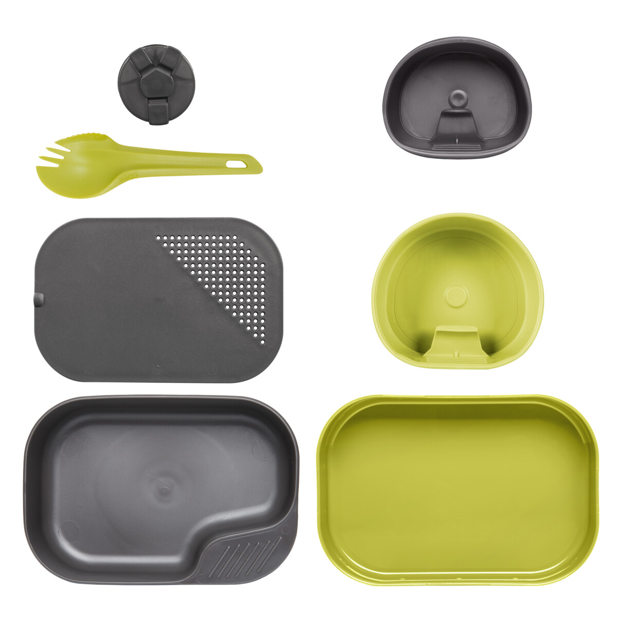 Set nádobí Wildo Camp-A-Box 7-dílů - světle zelený