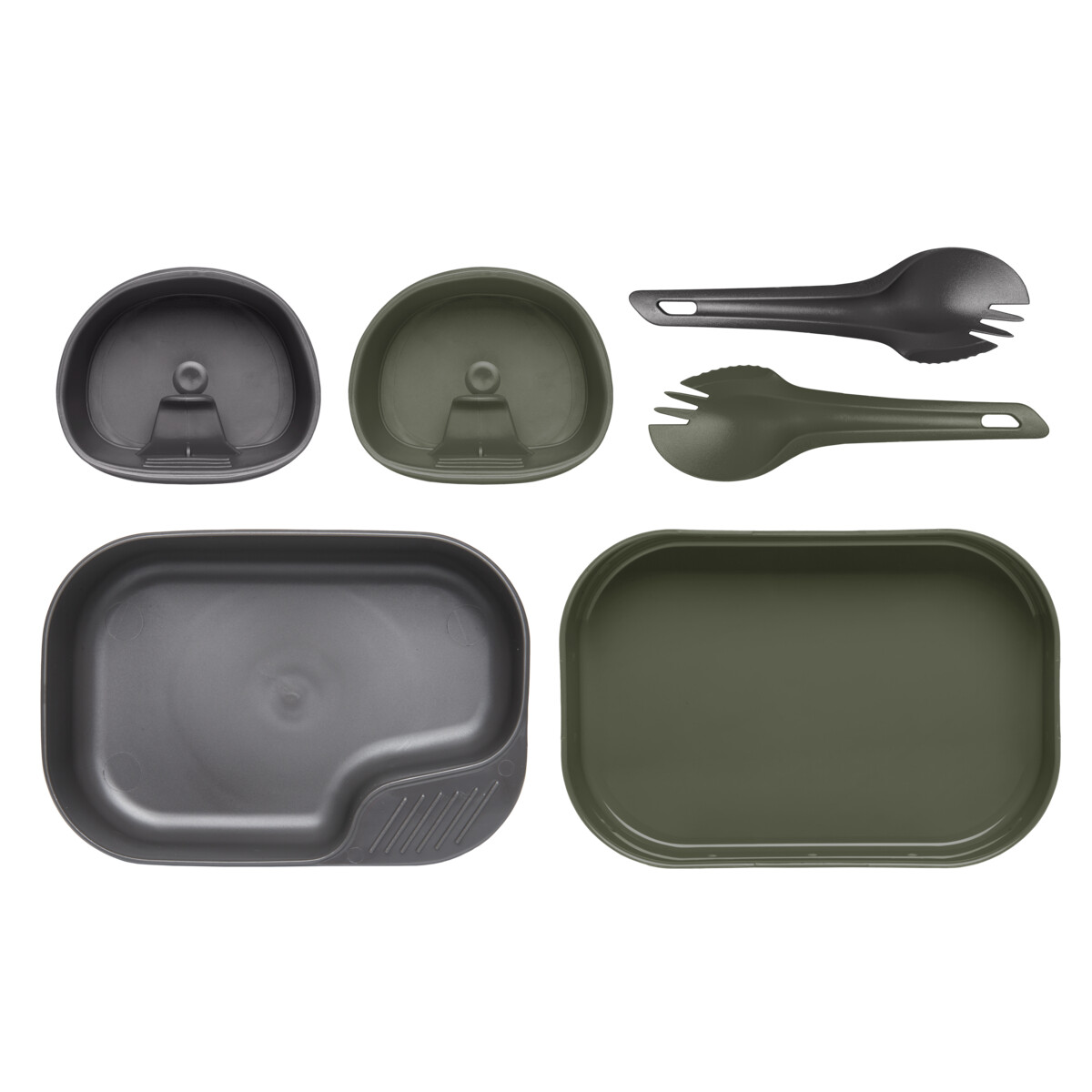 Set nádobí Wildo Camp-A-Box Duo Light 5-dílů - olivový-šedý