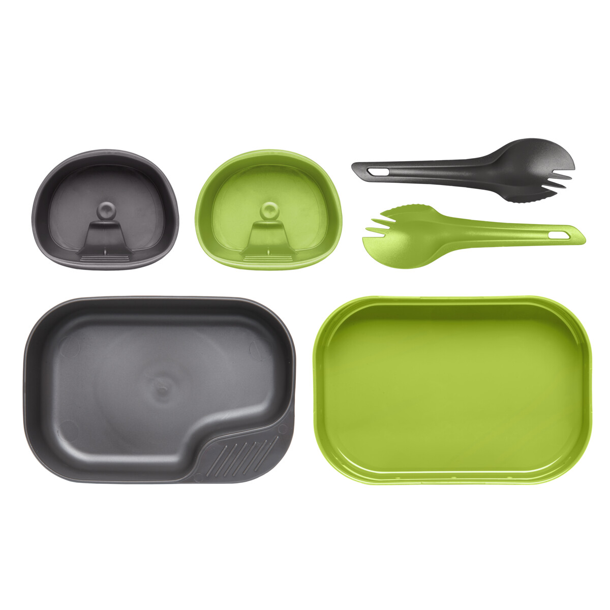 Set nádobí Wildo Camp-A-Box Duo Light 5-dílů - zelený-šedý