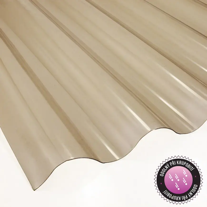 Vlnitá deska PC 2000 x 900 x 0,7 mm kouřová