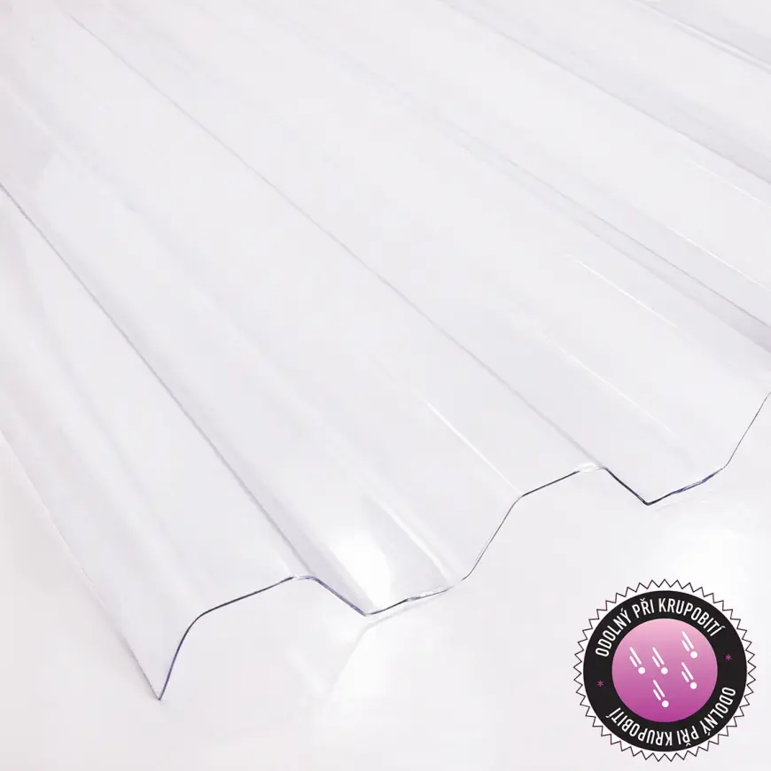 Trapézová deska PC 2000 x 900 x 0,7 mm čirá