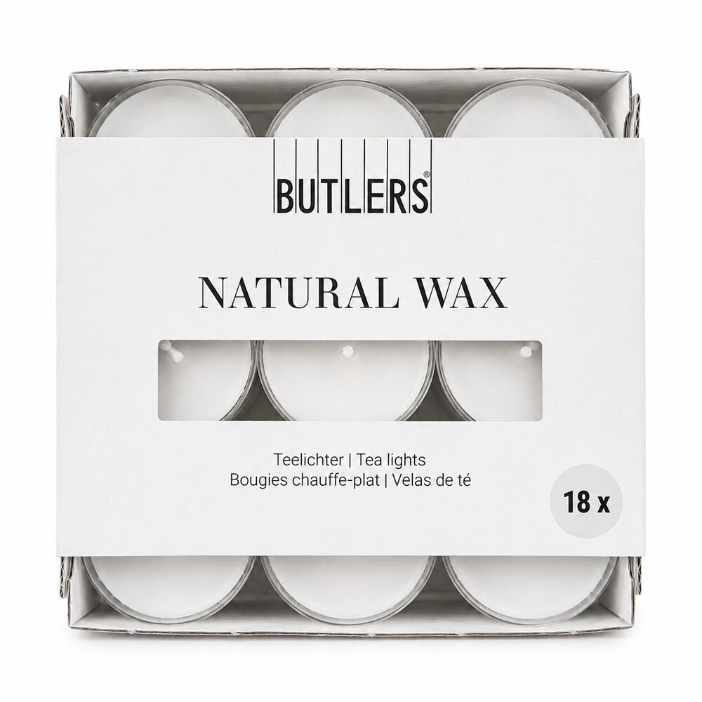NATURAL WAX Čajové svíčky 18 ks