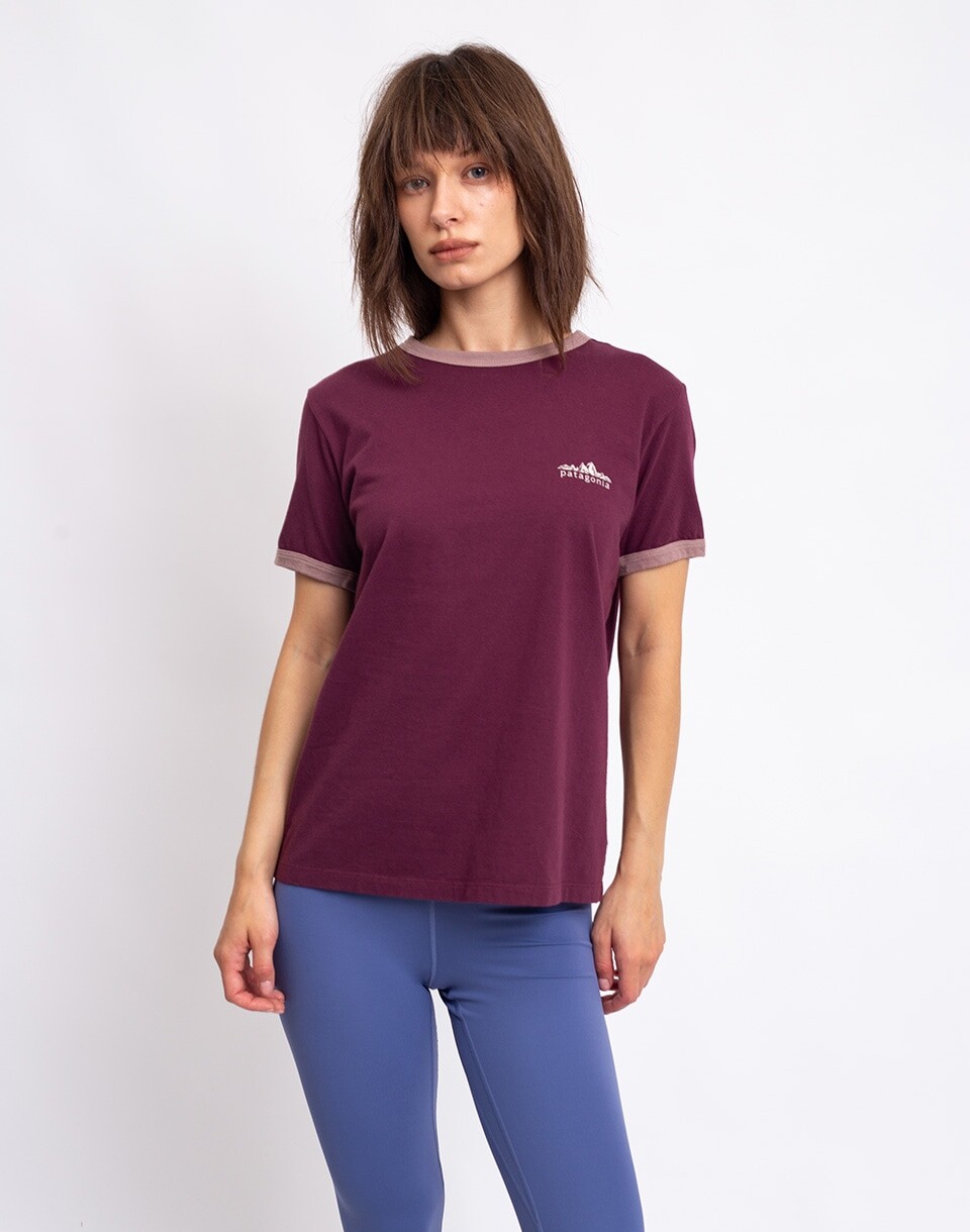 Patagonia W's Fitz Roy Foothills Ringer Tee Berry Fig XS