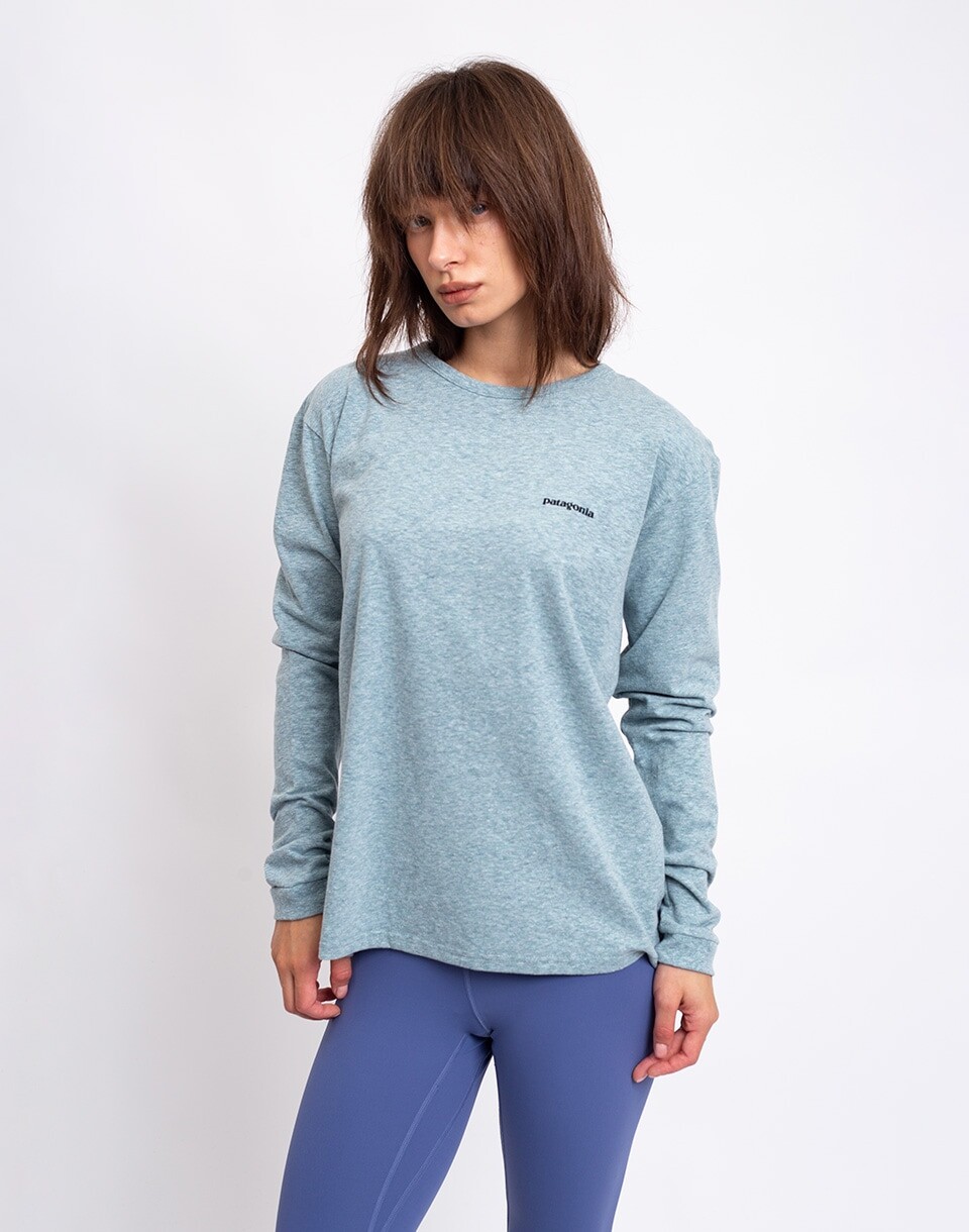 Patagonia W's L/S P-6 Logo Responsibili-Tee® Blue Sage XS