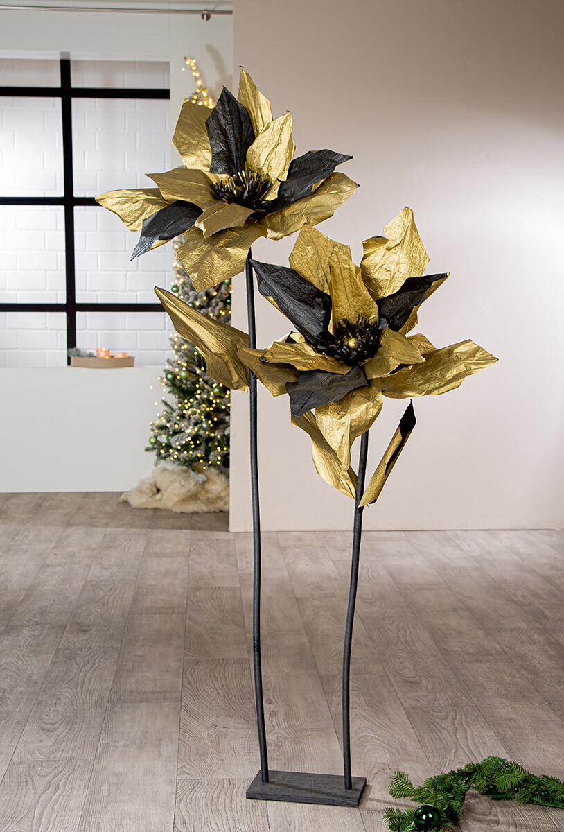 Dekorativní květina Poinsettia, 150 cm