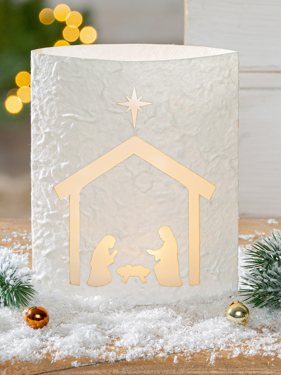 LED dekorativní světlo Ellipse Krippe, 16 cm