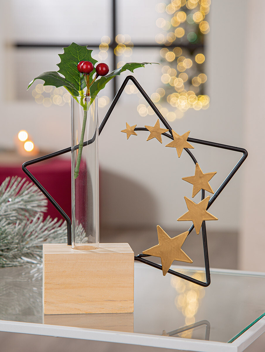 Váza Star Golden Stars, 21 cm