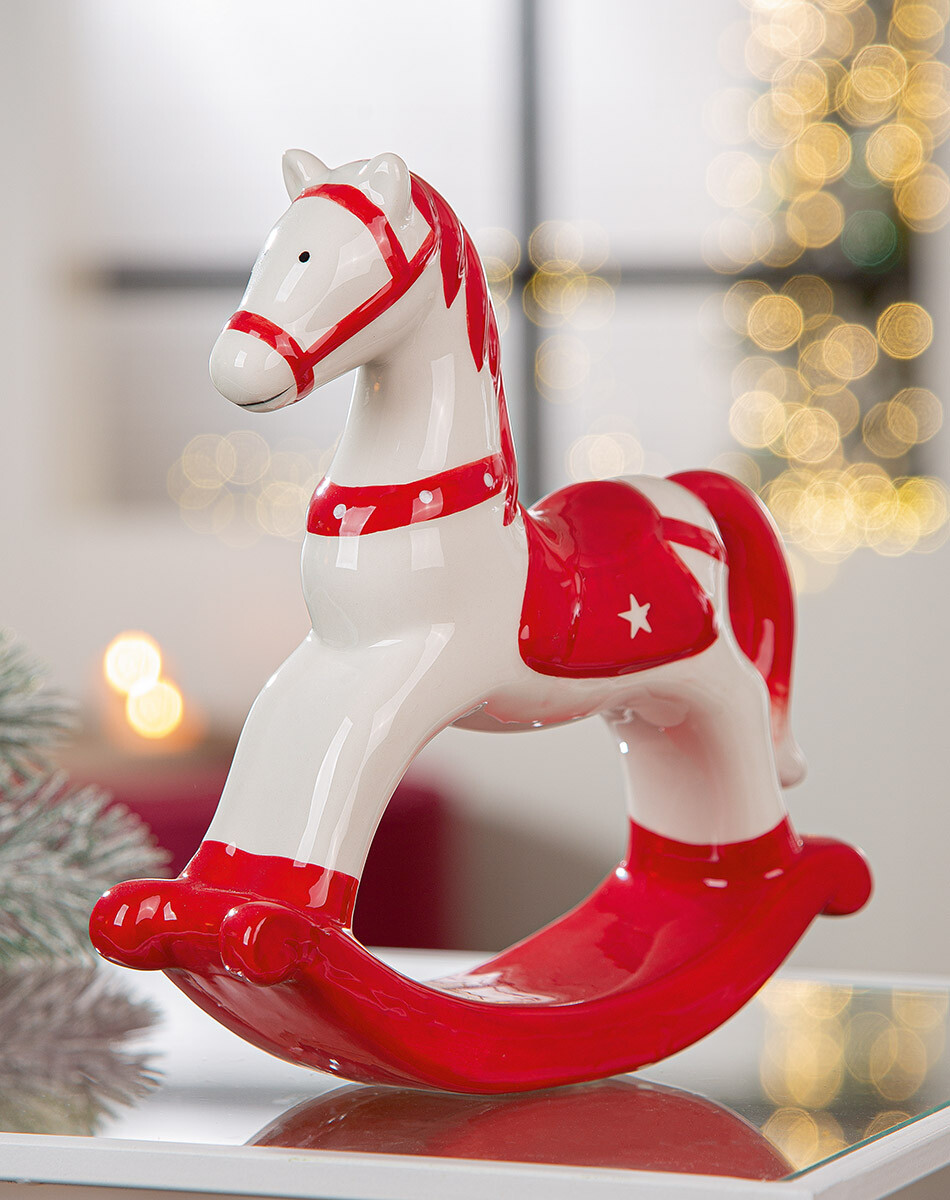 Dekorativní houpací koník Ponito, 19,7 cm
