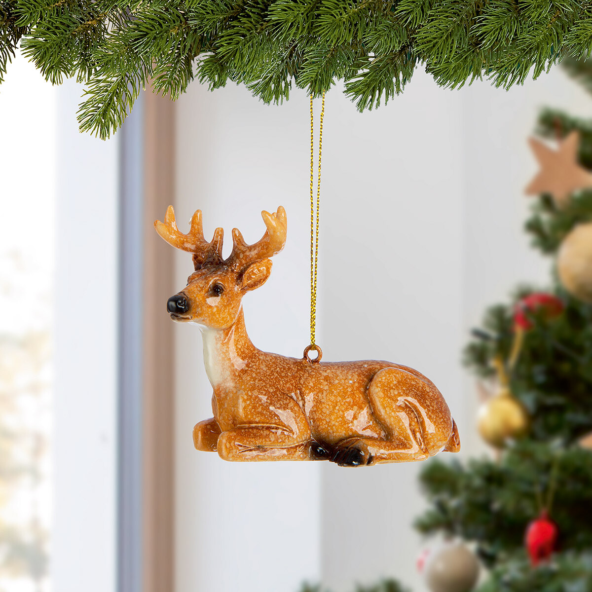 Závěsná dekorace Jelen Animaux, 6,5 cm