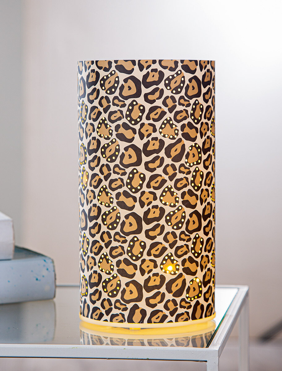 Dekorativní LED lampa Leopard, 16 cm