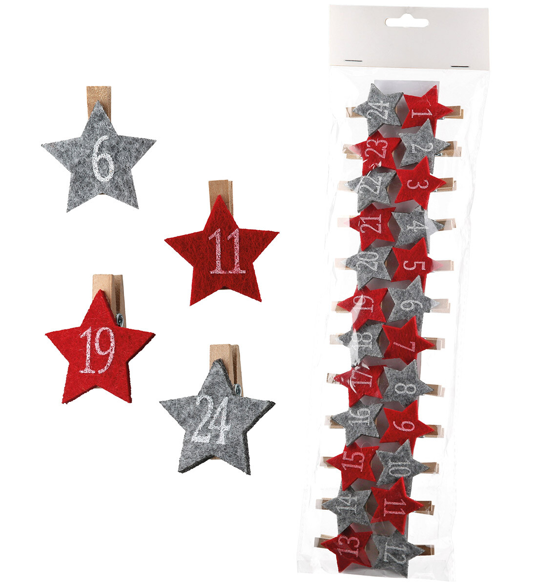 Adventní kalendář s hvězdičkami Klammern