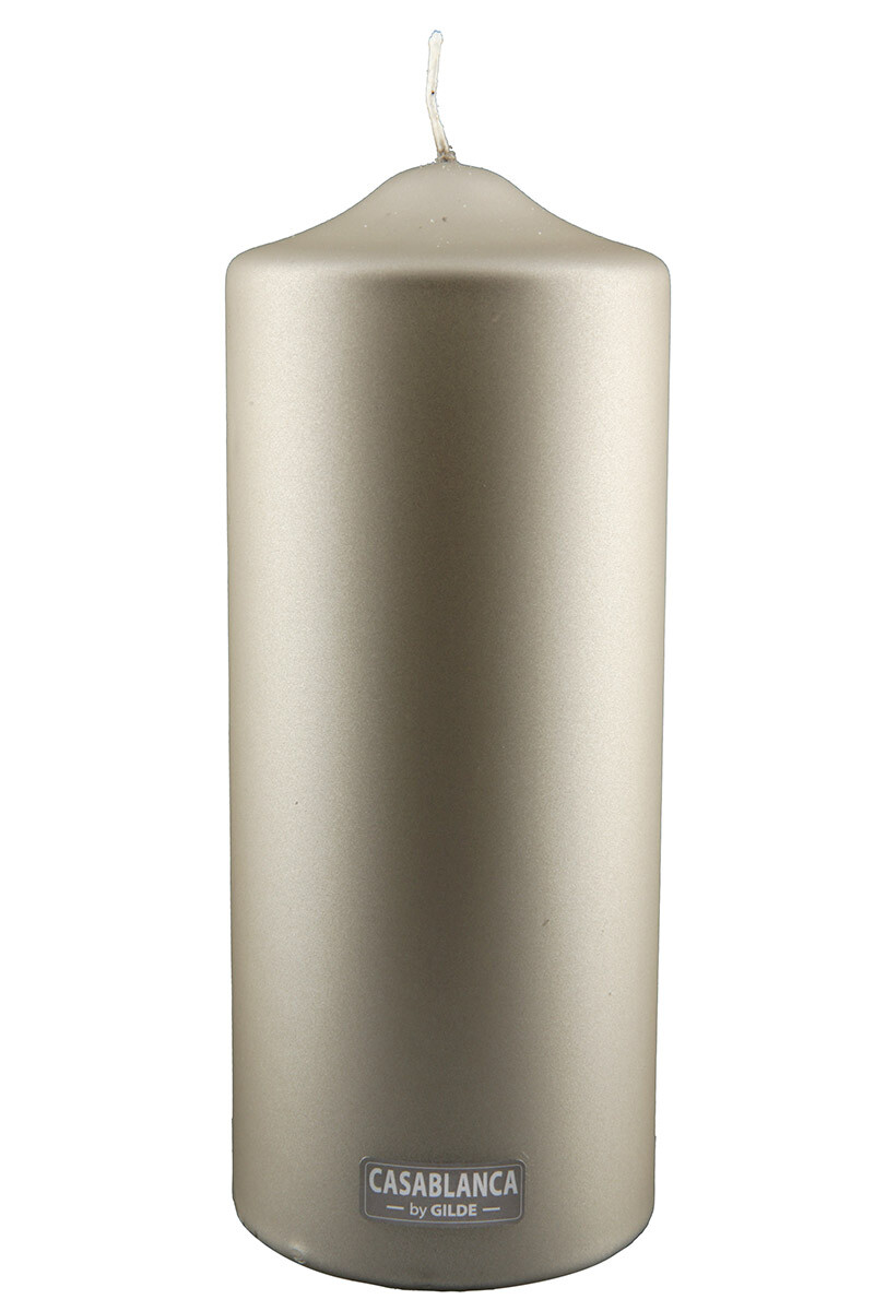 Válcová svíčka Metallic, 20 cm