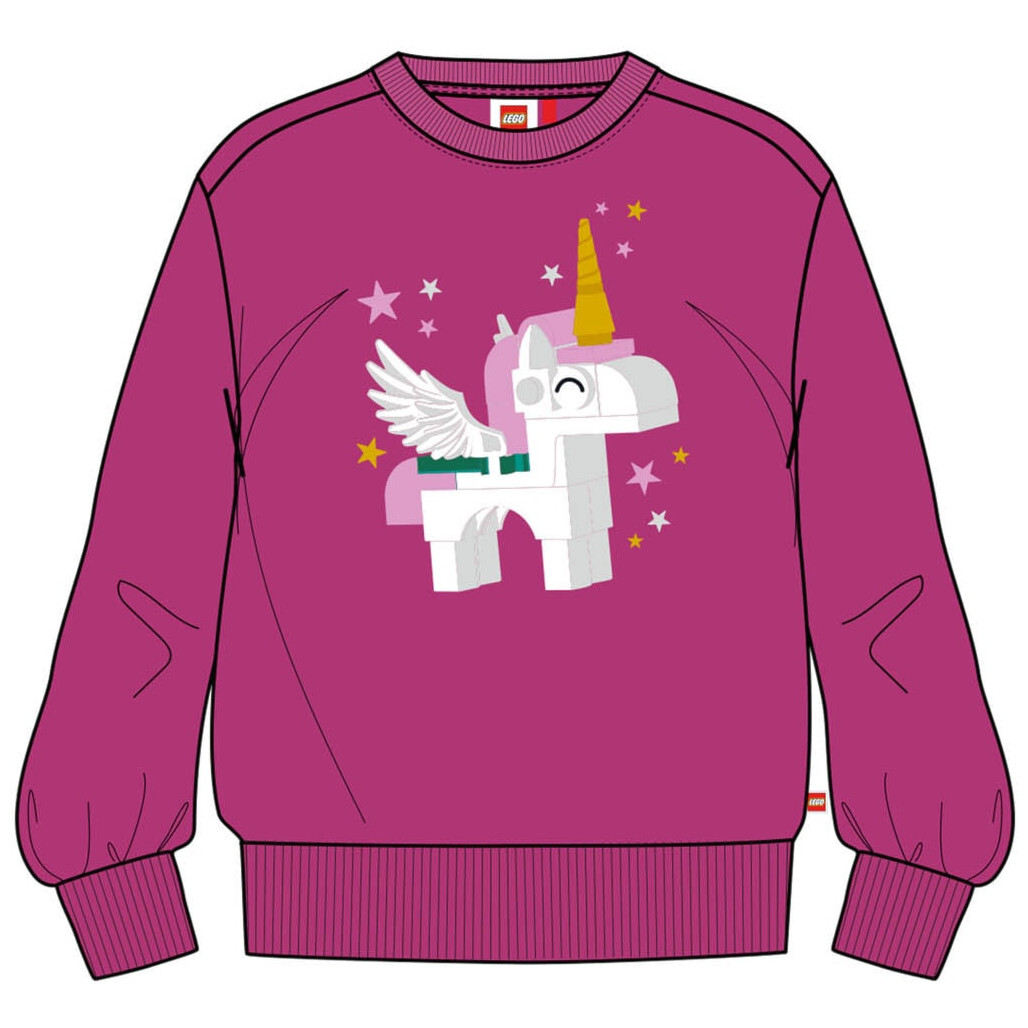 Dětská mikina LEGO® Official Merchandise Lwsia 700 Fuchsia Dětská velikost: 110 / Barva: růžová