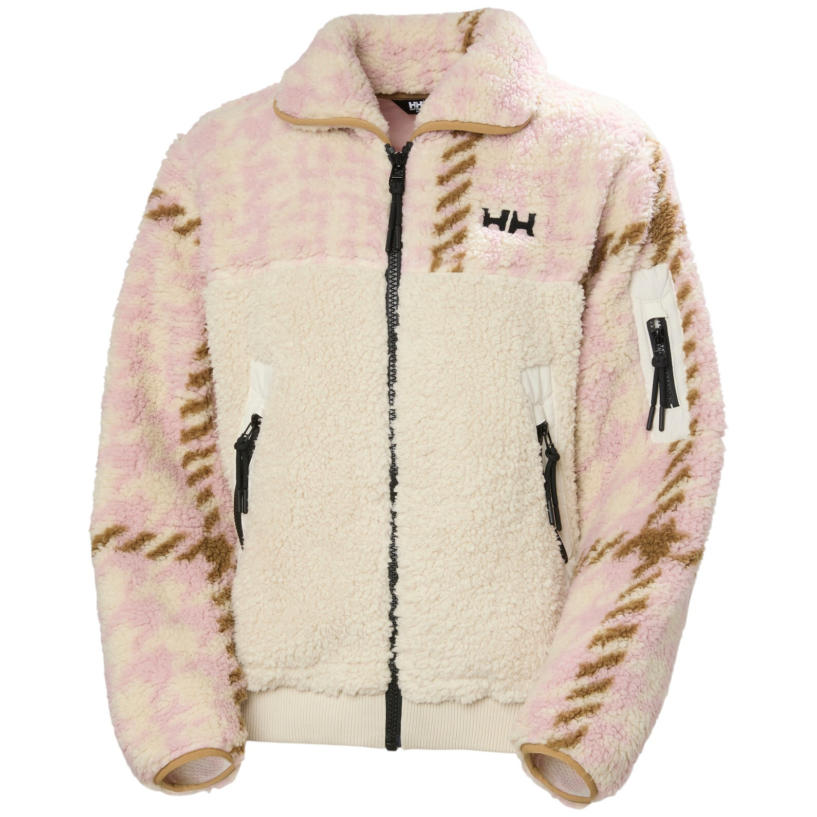 Dámská fleecová bunda Helly Hansen W Moonlit Pile Jacket Velikost: S / Barva: růžová/bílá