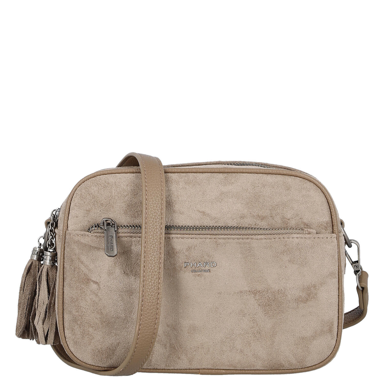 Semišová dámská crossbody kabelka Daniela, béžová