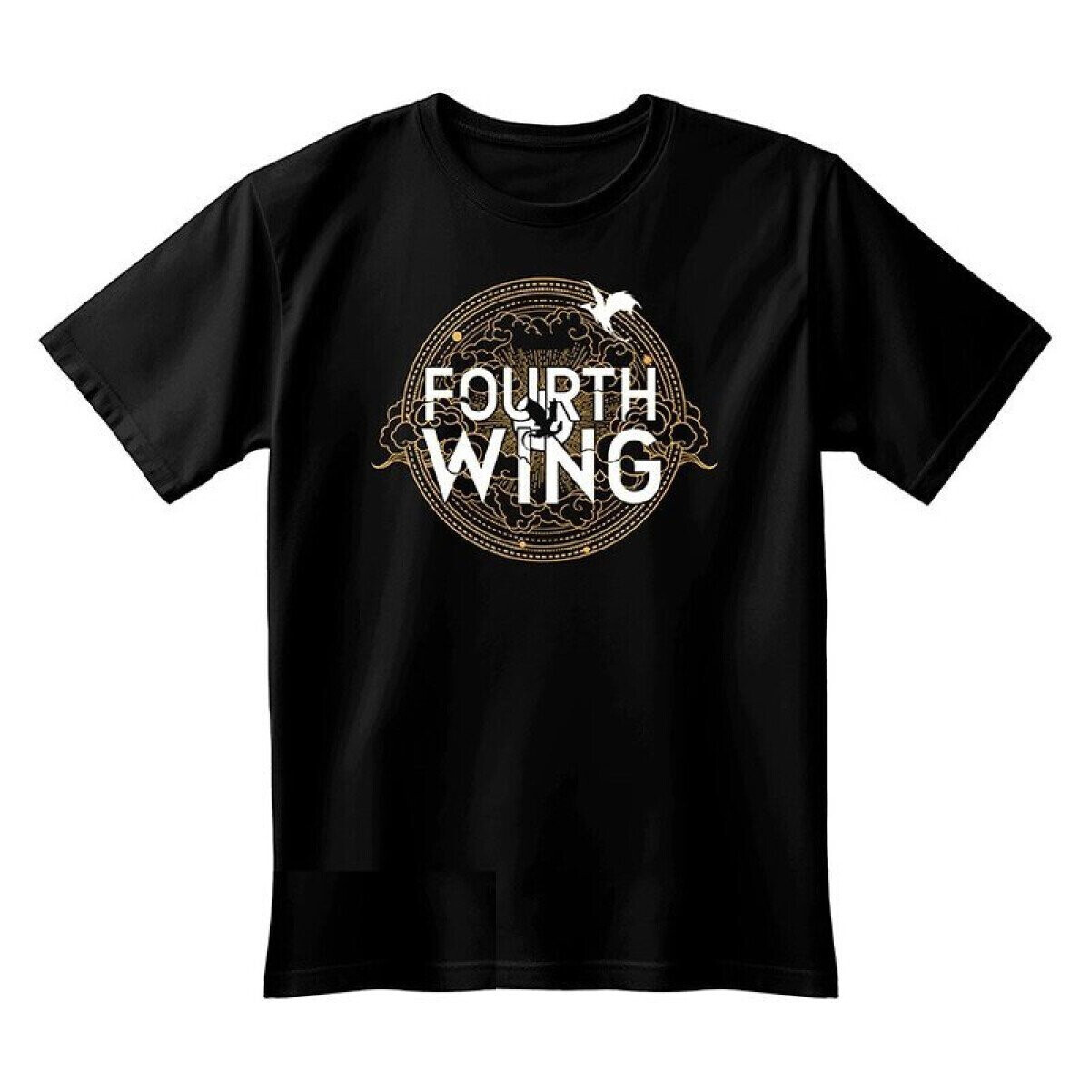 FOURTH WING - Černé unisex tričko