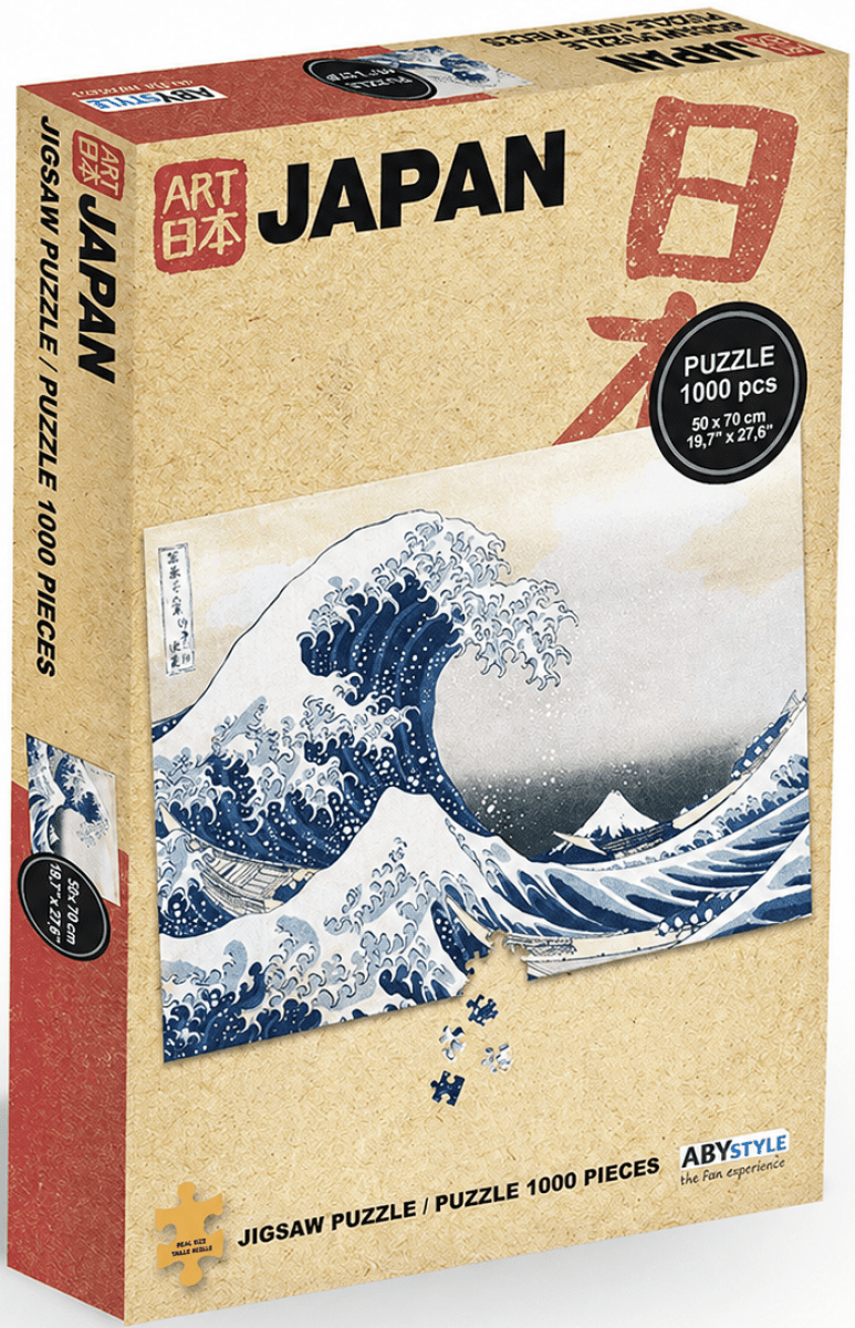 HOKUSAI - Puzzle 1000 dílků - Velká vlna u Kanagawy