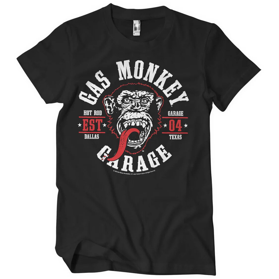 Triko Gas Monkey Garage Round Seal - černé, M