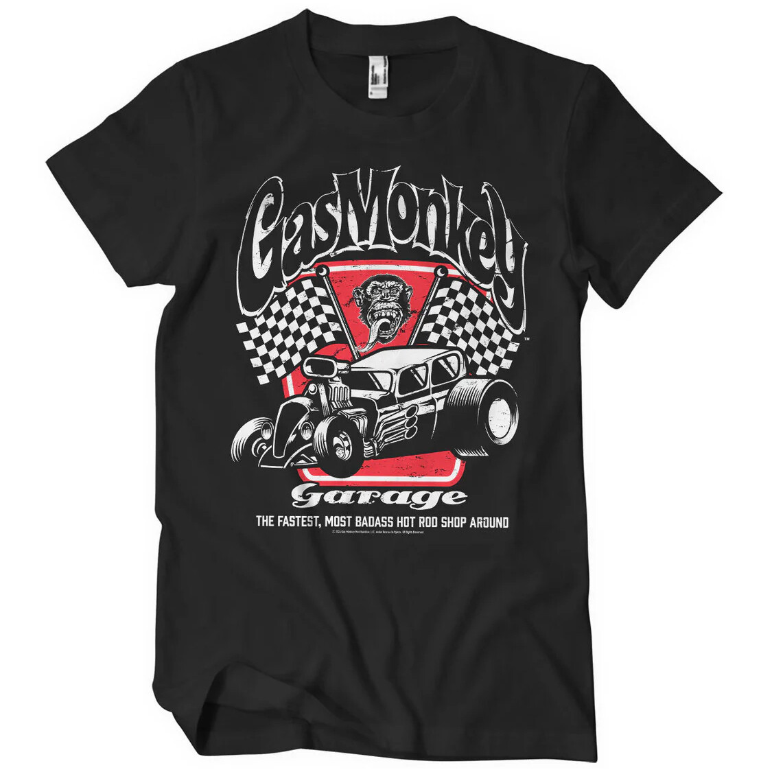 Triko Gas Monkey Garage Badass - černé, S