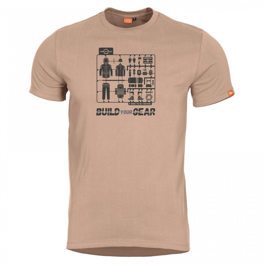 Tričko Pentagon Ageron Build Your Gear - khaki, S