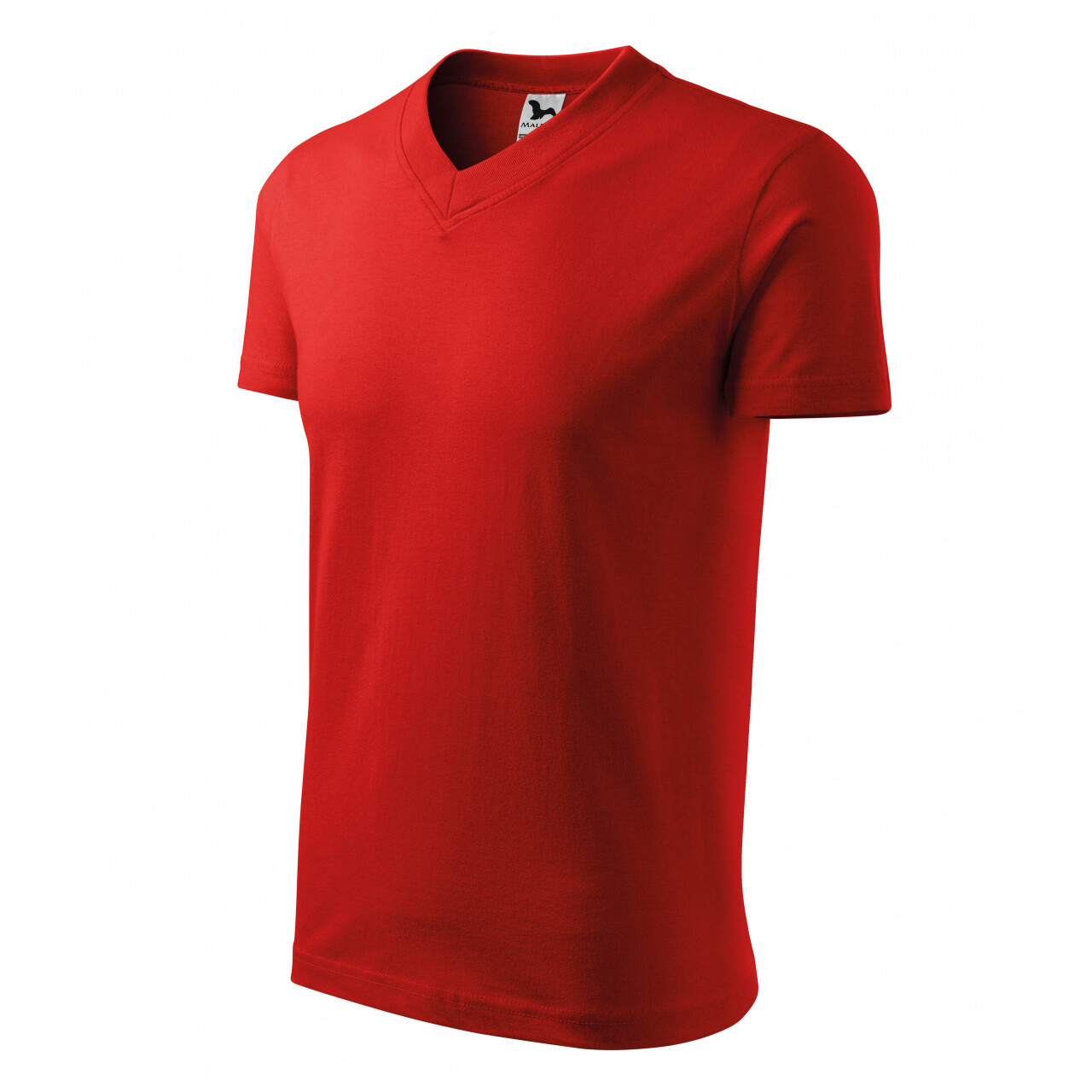 Tričko unisex Malfini V-Neck - červené, S