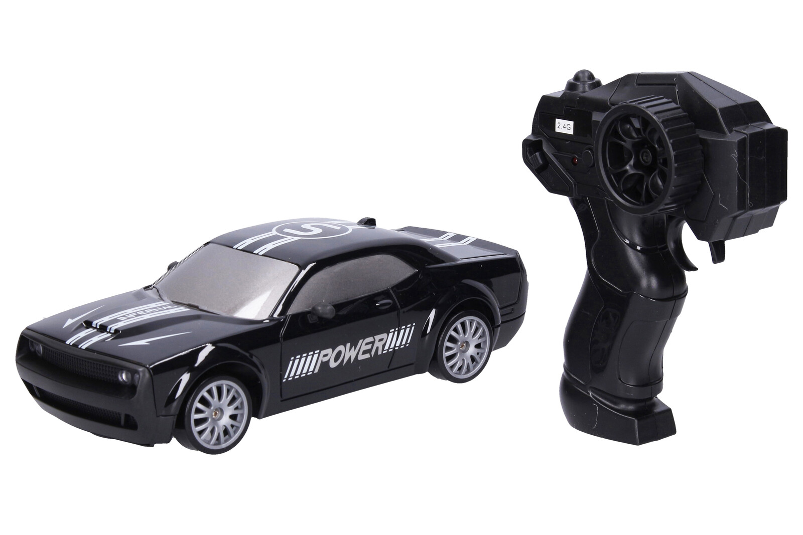 Auto driftující černé RC na dálkové ovládání 21,5 cm