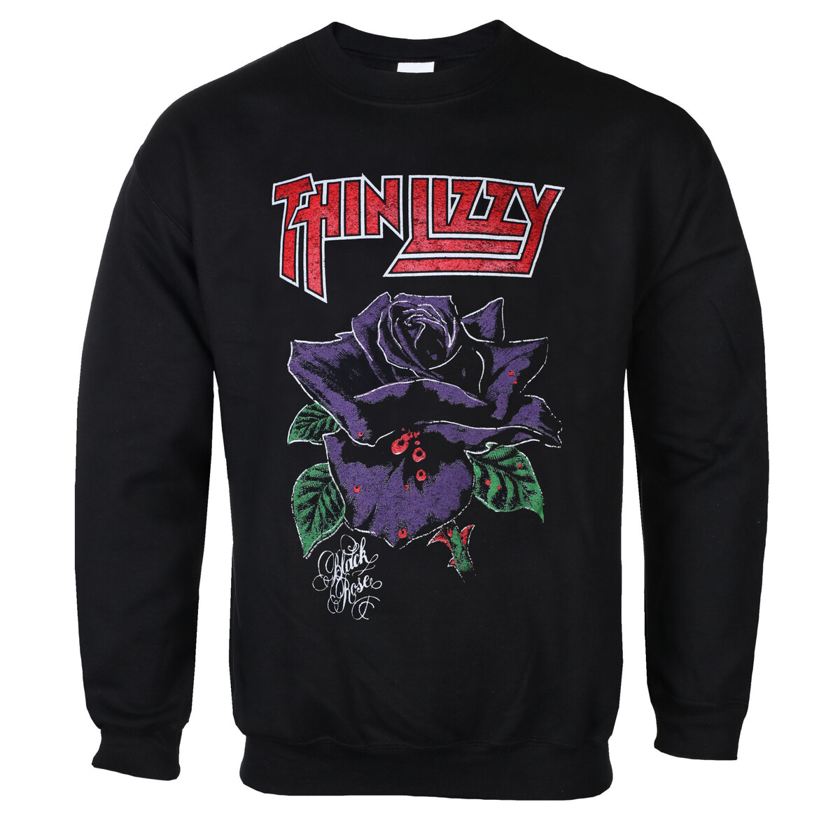 mikina bez kapuce pánské Thin Lizzy - BLACK ROSE - PLASTIC HEAD - THL003SWN S