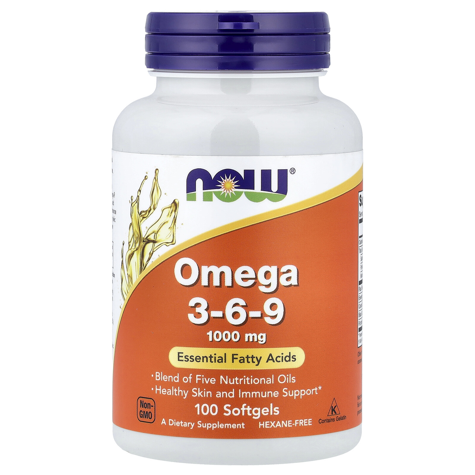 Now® Foods NOW Omega 3-6-9, 1000 mg, 100 softgelových kapslí