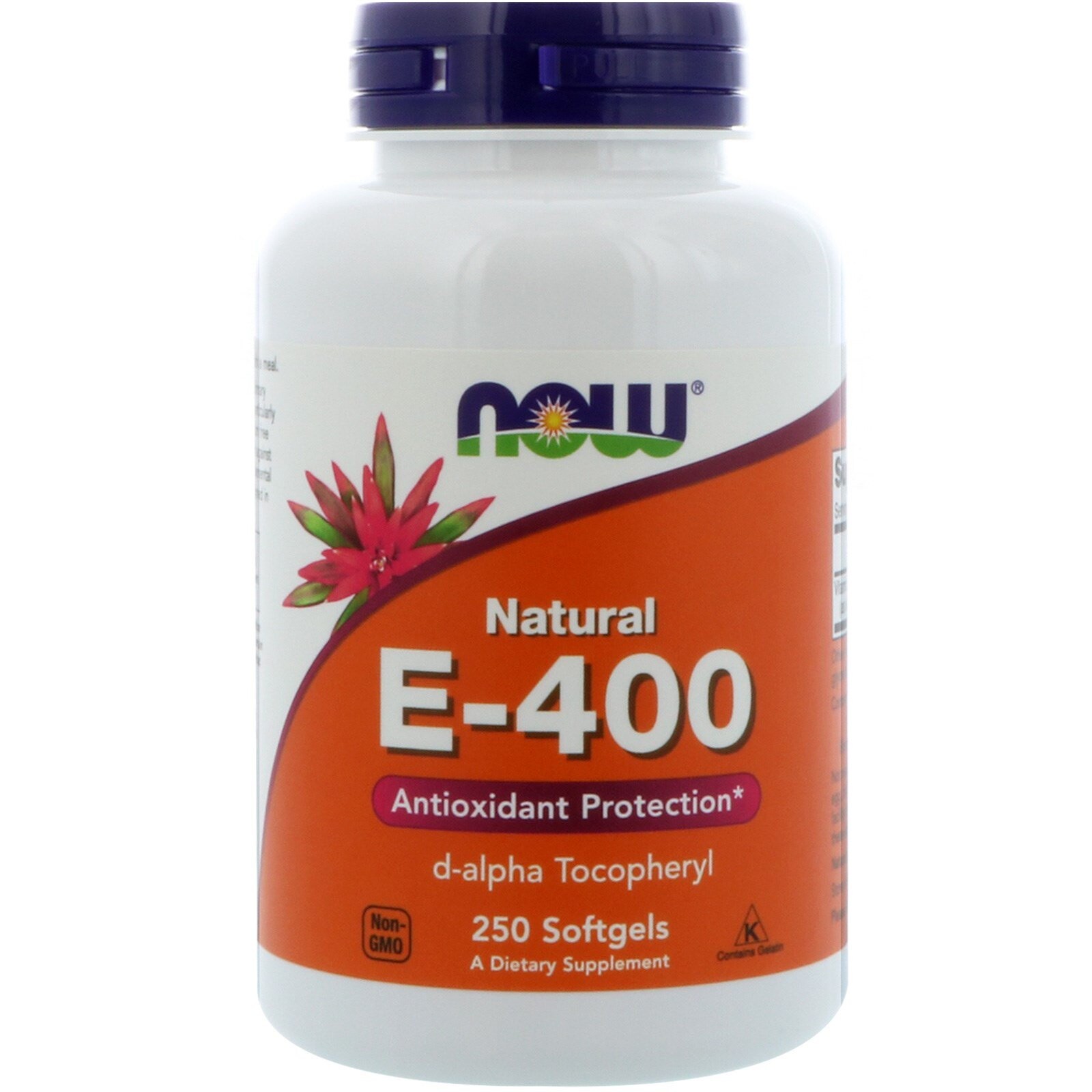 Now® Foods NOW Vitamín E-400, přírodní, 250 softgelových kapslí