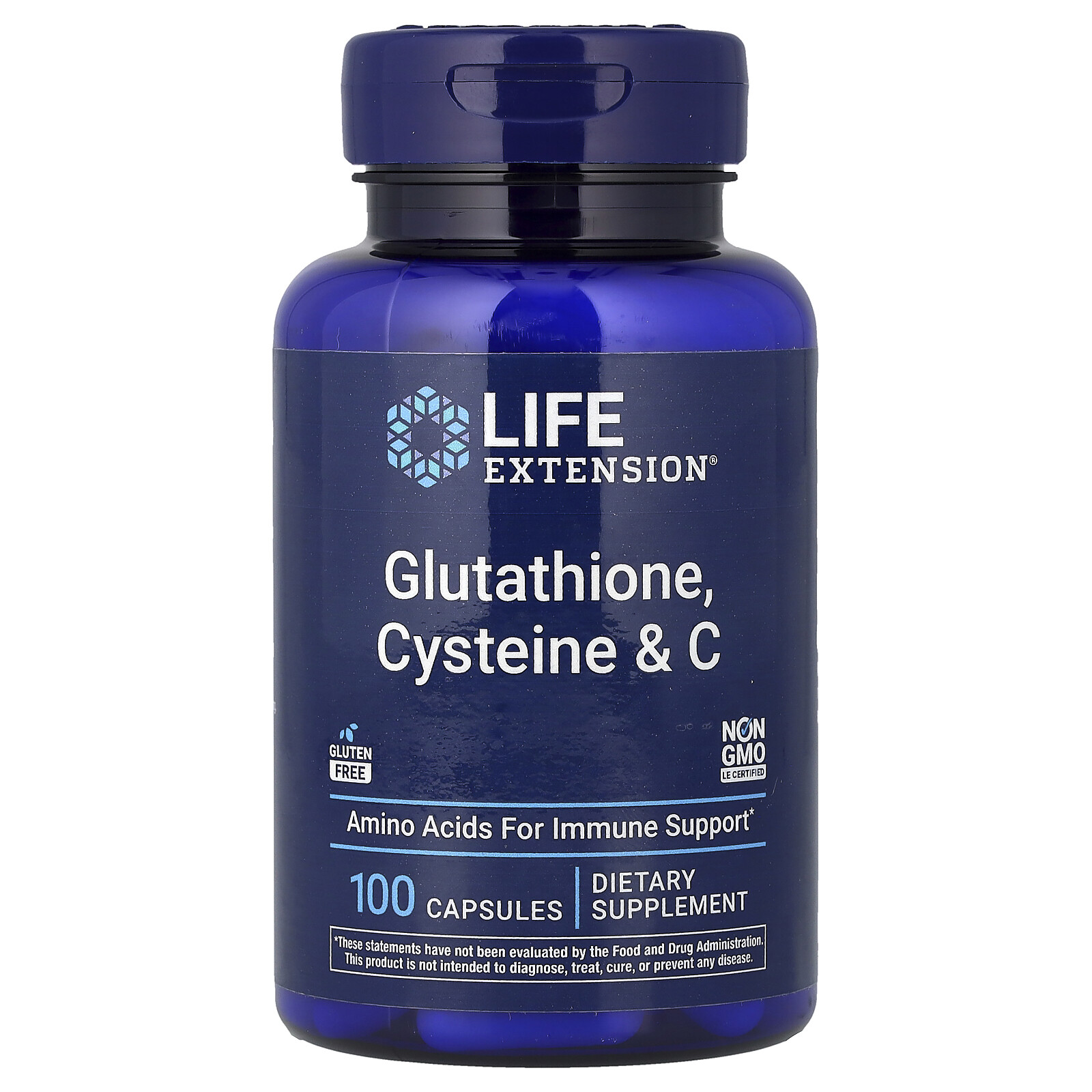 Life Extension Glutathion, cystein a vitamín C, 100 kapslí