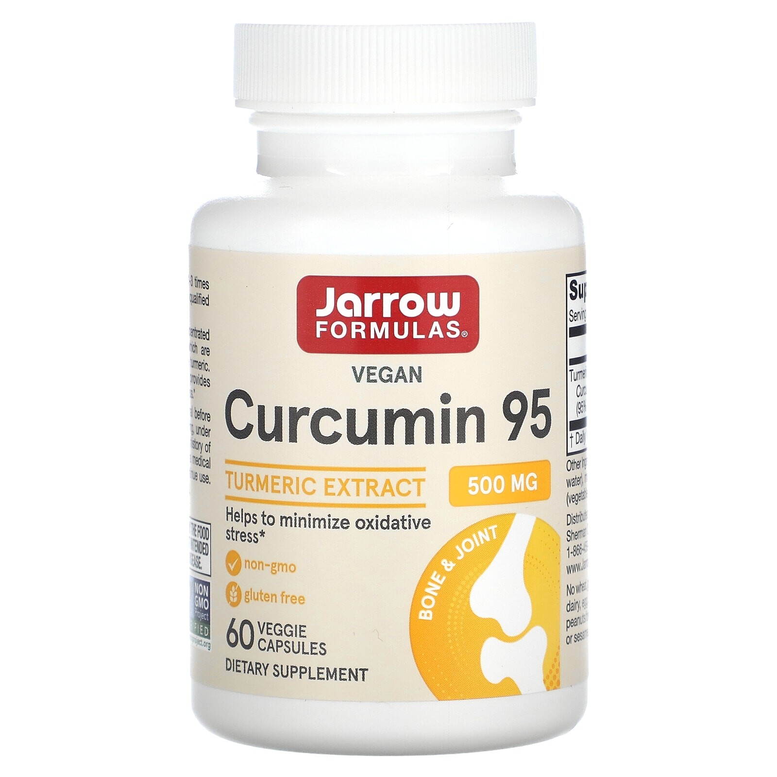 Jarrow Formulas Curcumin 95, 500 mg, 60 rostlinných kapslí