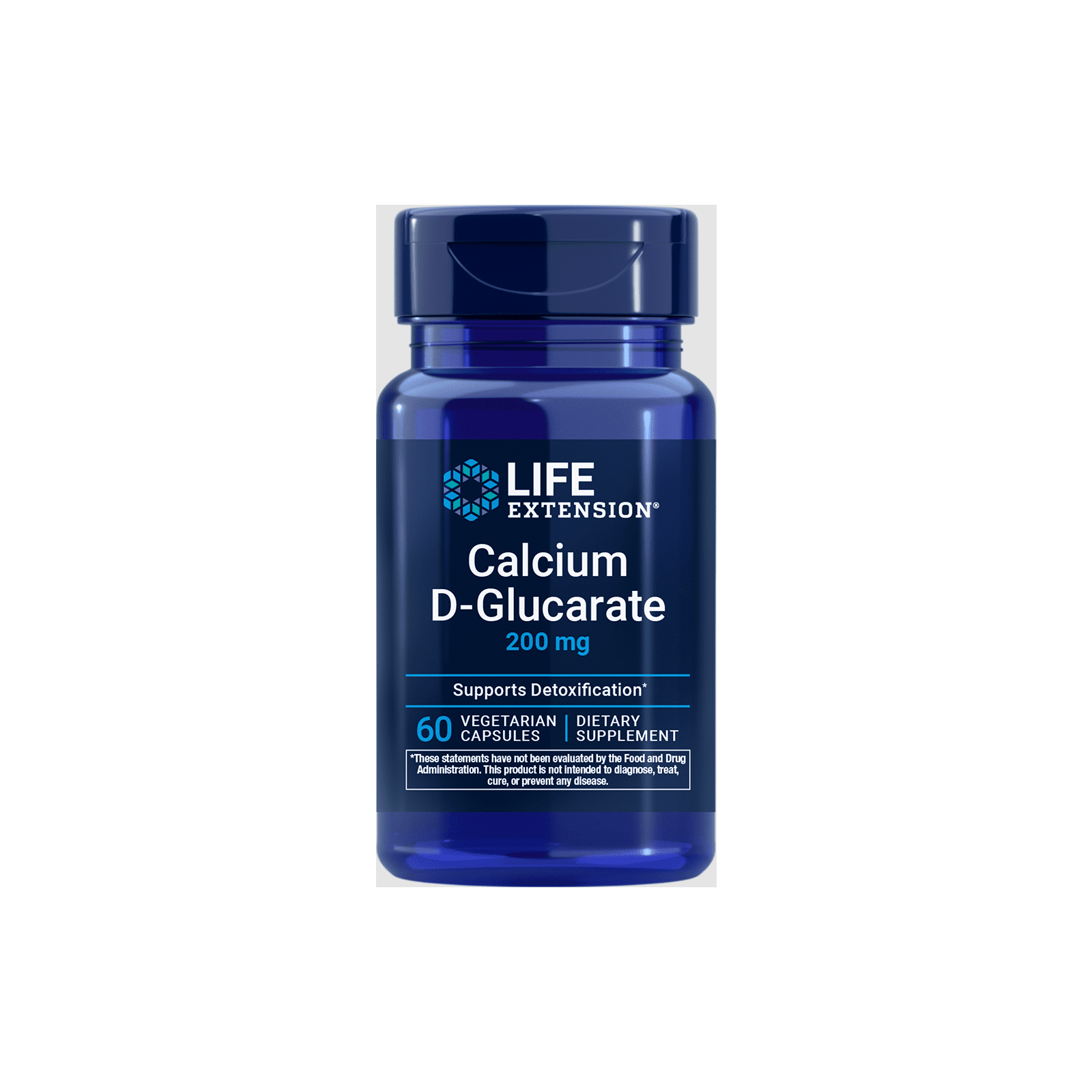 Life Extension Kalcium D-glukarát, 200 mg, 60 rostlinných kapslí