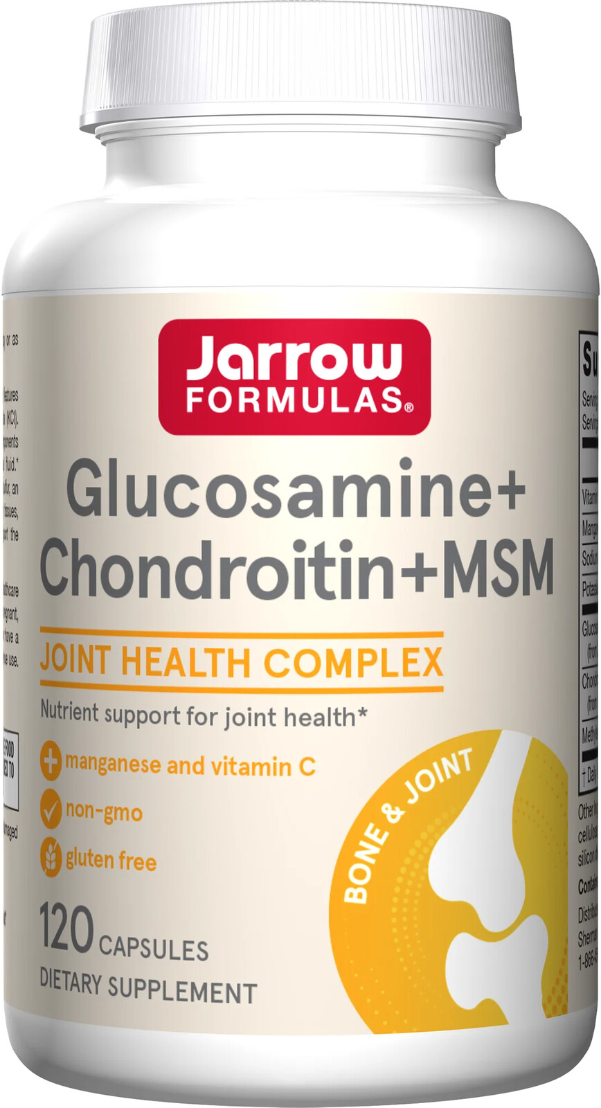 Jarrow Formulas Glukosamin + chondroitin + MSM, 120 kapslí