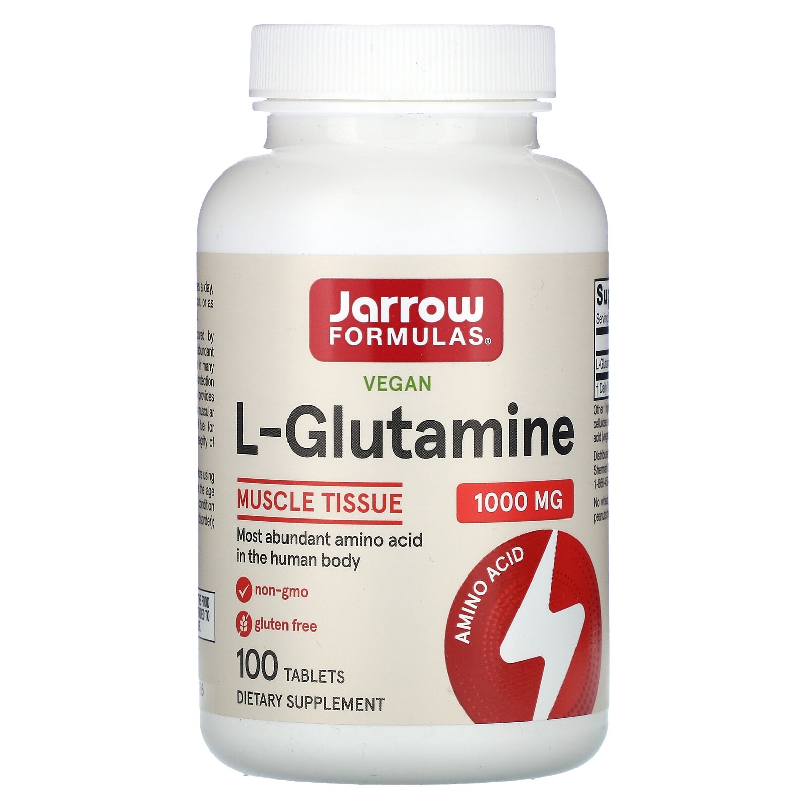 Jarrow Formulas L-glutamin, 1000 mg, 100 tablet